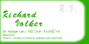 richard volker business card